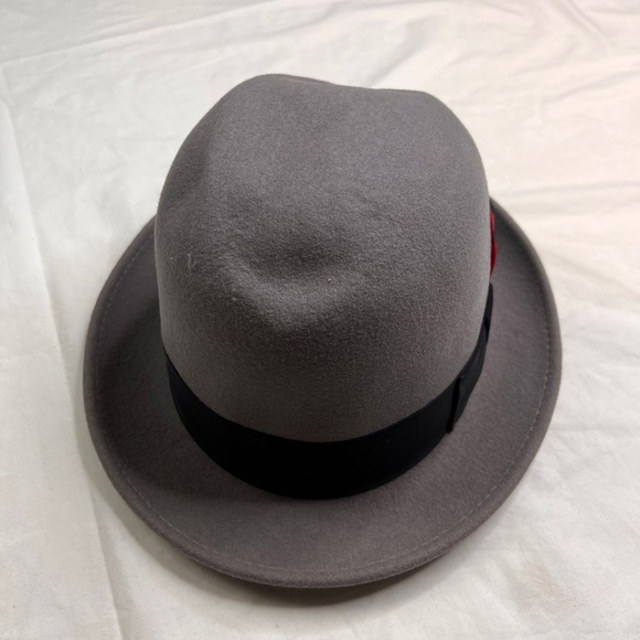 Capas design Genuine Feather detail grey Hat wool 6 7/8 A030423 - Picture 3 of 7